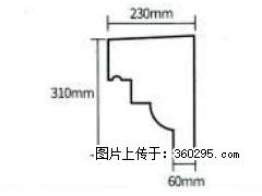 产品分解图型 - 檐口线，型号：SX311-YK-3，规格：230x310mm(3) - 辽源三象EPS建材 liaoyuan.sx311.cc